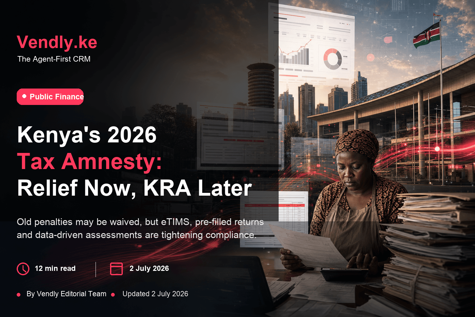 Vendly editorial cover on KRA enforcement and payroll compliance