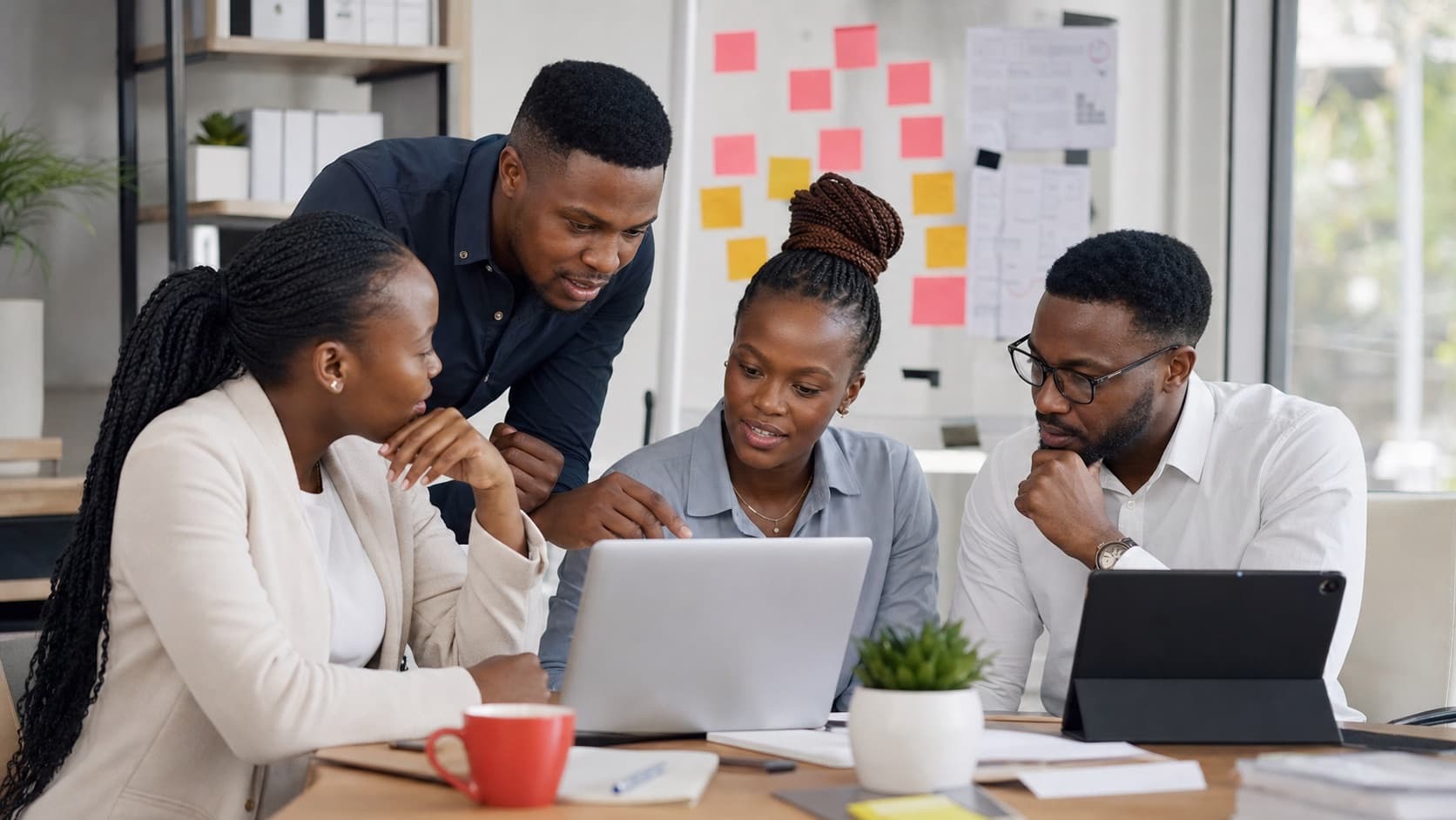 Sales team managing leads and customer follow-ups