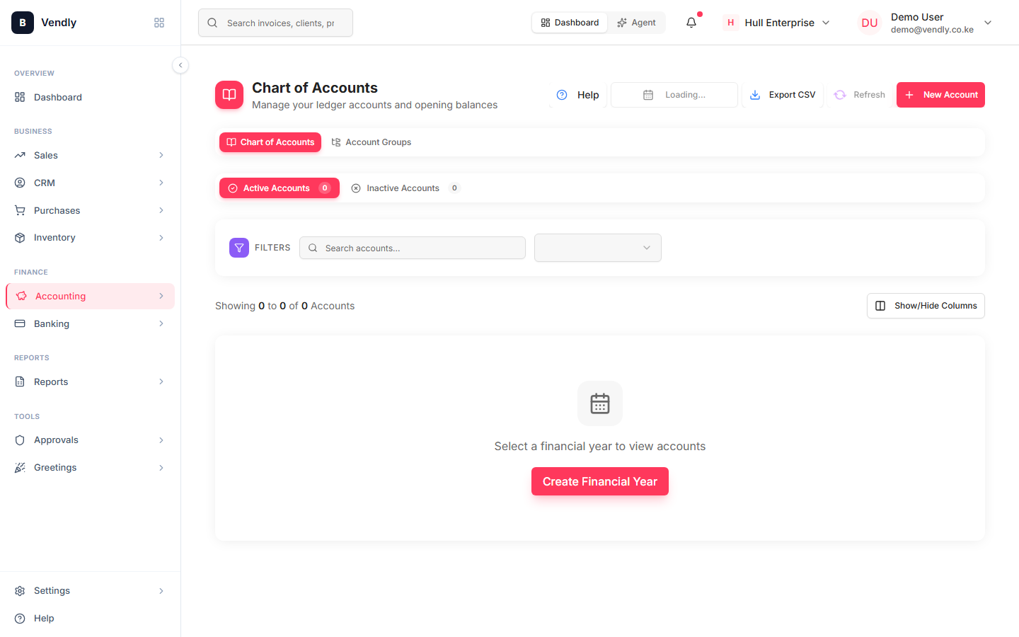 Open Chart of Accounts